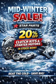 ❄️ Mid‑Winter Sale: 20% Off Clutch Kits & Starter Motors at Star Parts
