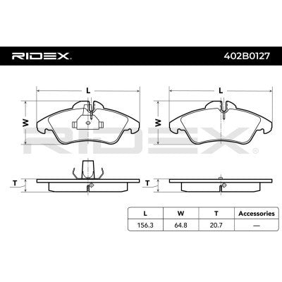 Brake pad set front MERCEDES-BENZ SPRINTER V-CLASS VITO