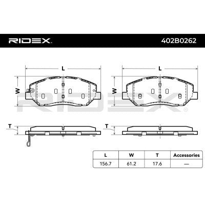 Brake pad set front HYUNDAI GENESIS GRAND SANTA, KIA BORREGO SORENTO II, SSANGYONG ACTYON SPORTS I KORANDO
