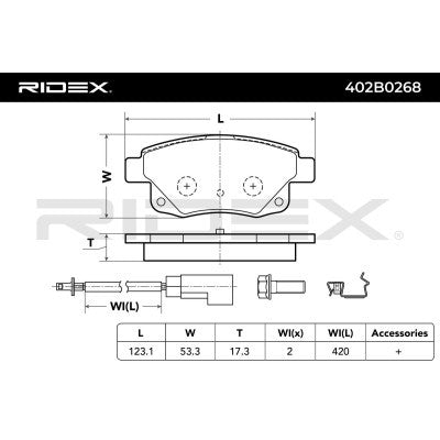 Brake pad set rear FORD TRANSIT TOURNEO