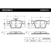 Brake pad set rear SEAT LEON ST, VOLKSWAGEN GOLF VI GOLF VII TIGUAN