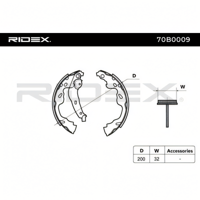 brake shoe set toyota suzuki